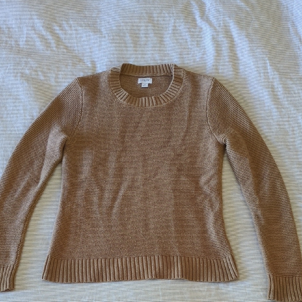 J. Crew Light Brown Crew Neck Sweater